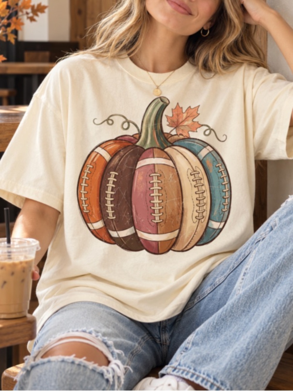 Football Fall Pumpkin Png, Cozy Fall Shirt, Game Day Season T-shirt